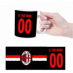 TAZZA CERAMICA MILAN PERSONALIZZA CON NOME E NUMERO