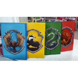 QUADRETTO IN LEGNO HARRY POTTER LE 4 CASE 10 X 15 CM (4 PEZZI)