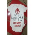 BODY BEBE' 3 MESI COTONE MANICA CORTA SONO L'AMORE DELLA NONNA IMMA