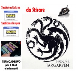 TERMOADESIVO - TRONO DI SPADE -TARGARYEN - PER T SHIRT E INDUMENTI