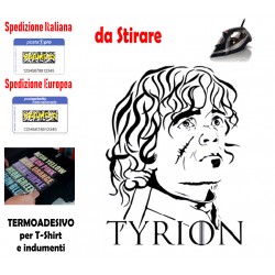 TERMOADESIVO PER T-SHIRT - TRONO DI SPADE - TYRION - per MAGLIE INDUMENTI