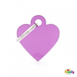 MEDAGLIETTA BASIC CUORE VIOLA PICCOLO +  INCISIONE