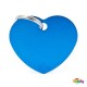 MEDAGLIETTA BASIC GRANDE CUORE BLU  +  INCISIONE