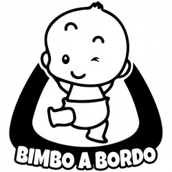 BIMBO A BORDO STICKERS AUTO 12 X 12 CM IN VINILE PVC