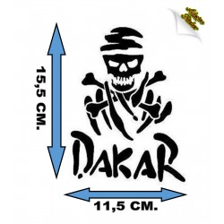 DAKAR 15,5 X 11,5 CM  STICKERS AUTO MOTO  VARI COLORI