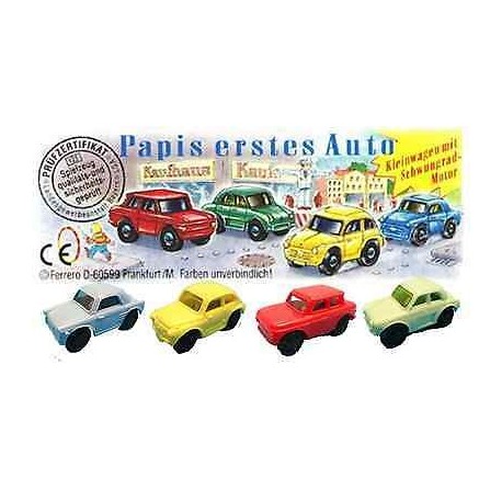 Dettagli su  Papis prima auto  Set completo con 4 BPZ 1996  - KINDER