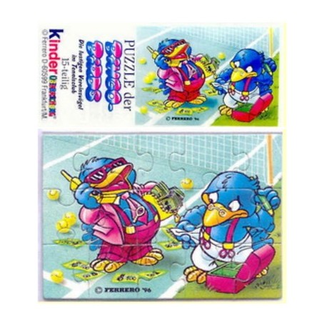 KINDER  - PUZZLE  BINGO BIRDS - CON cartina