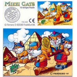 KINDER  - PUZZLE  MIEZI CATS - CON cartina