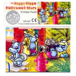 KINDER  - PUZZLE HAPPY HIPPO HOLLYWOOD STARS b -  cartina