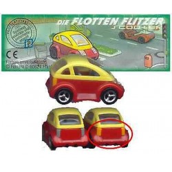 Die flotten Flitzer rossa e gialla quella cerchiata fari ara  cartina - kinder 