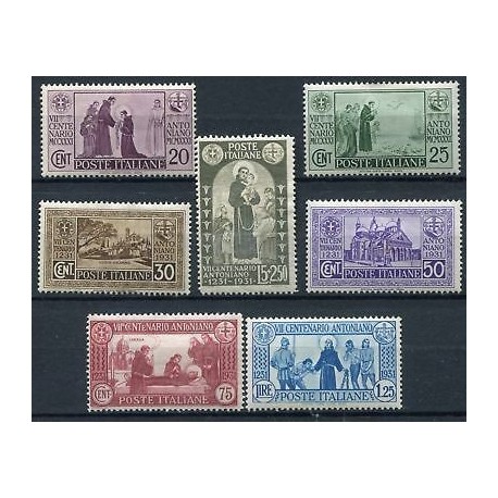 REGNO DITALIA 1931 SERIE COMPLETA MLH SANTANTONIO PO SASSONE S59