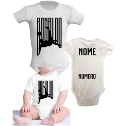 BODY BEBE' PERSONALIZZATO JUVENTUS RONALDO + NOME + NUMERO