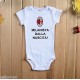 BODY BEBE' PERSONALIZZATO MILANISTI SI NASCE