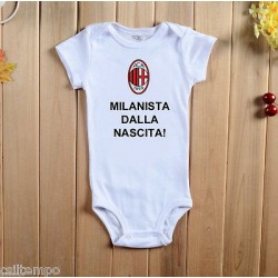 BODY BEBE' PERSONALIZZATO MILANISTI SI NASCE