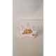 ORECCHINI DONNA RAGAZZA  PERLINE PICCOLE GIALLE
