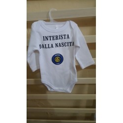 BODY BEBE' 3 MESI COTONE  MANICA LUNGA  INTER