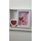 CORNICE  I LOVE CON CUORE ...IN PLASTICA FOTO 13X18CM