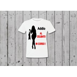 T-SHIRT DONNA  ADDIO AL CELIBATO IN CORSO