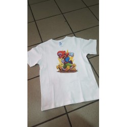 T-SHIRT SUPER MARIO BIANCA 9/11 ANNI MANICA CORTA