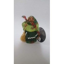 BEFANA 12 CM IN PLASTICA VERDE