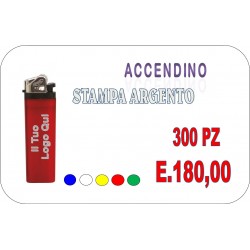 300 PZ ACCENDINI CON STAMPA IN ARGENTO CON LOGO