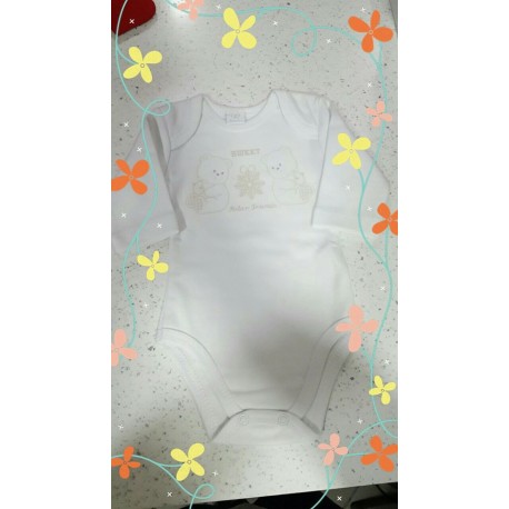 T-SHIRT BEBE' 1 MESE COTONE CALDO  MANICA LUNGA NAZARENO GABRIELLI