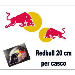 ADESIVO REDBULL  TORI 2pz ADESIVI MOTO PER CASCO 20 CM