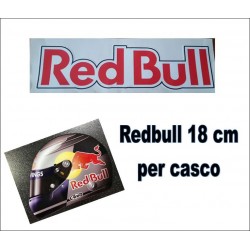 ADESIVO REDBULL SCRITTA LOGO  ADESIVI MOTO PER CASCO 18 CM