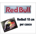 ADESIVO REDBULL SCRITTA LOGO  ADESIVI MOTO PER CASCO 18 CM