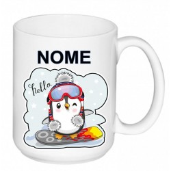 TAZZA CERAMICA MUG PINGUINO  + NOME