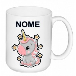 TAZZA CERAMICA MUG UNICORNO CON STELLE  + NOME