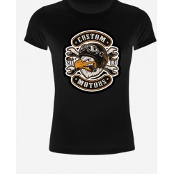 T-SHIRT MOTORS DONNA NERA