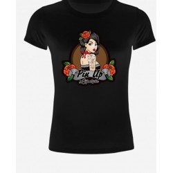 T-SHIRT DONNA PIN UP  NERA