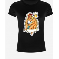 T-SHIRT DONNA  W LA BIRRA NERA