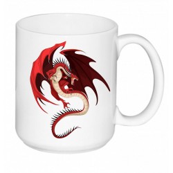 TAZZA CERAMICA MUG DRAGO ROSSO