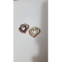 CIONDOLO CUORI 2 PZ MINUTERIA PER CREARE BRACCIALI COLLANE ECC..