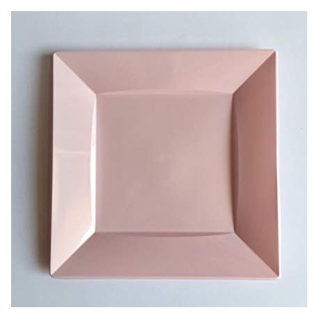 PIATTI PIANI  IN PLASTICA DURA ROSA 8 PEZZI