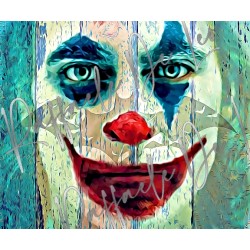 QUADRO di joker sguardo 50x43 3/30 2020 di RAFFAELE DE LEO