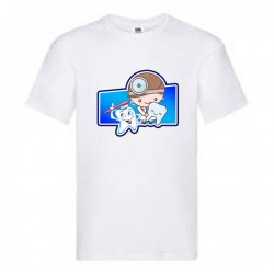 T-SHIRT UOMO MESTIERE DENTISTA BIANCA/NERA SCEGLI