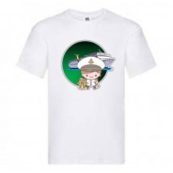 T-SHIRT UOMO MESTIERE CAPITANO BIANCA/NERA SCEGLI