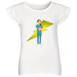 T-SHIRT DONNA MESTIERE OSS BIANCA/NERA SCEGLI