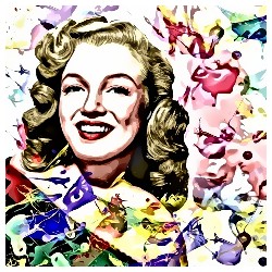 QUADRO DI MARILYN GIRL 20X20 CM di RAFFAELE DE LEO (SENZA CORNICE)