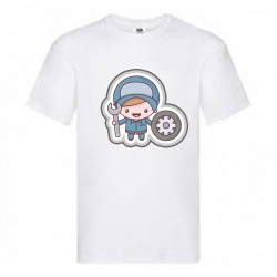 T-SHIRT UOMO MESTIERE MECCANICO BIANCA/NERA SCEGLI