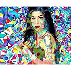 QUADRO di Amy Winehouse 56x66 p25 2020 di RAFFAELE DE LEO