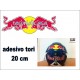 ADESIVO REDBULL SCRITTA LOGO  ADESIVI MOTO PER CASCO 20CM