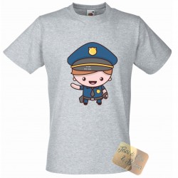 T-SHIRT UOMO MESTIERE POLIZIOTTO BIANCA/NERA/GRIGIA  SCEGLI