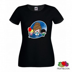 T-SHIRT DONNA MESTIERE PEDIATRA  BIANCA/NERA SCEGLI