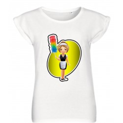 T-SHIRT DONNA MESTIERE PEDIATRA  BIANCA/NERA SCEGLI