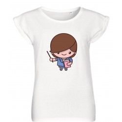 T-SHIRT DONNA MESTIERE MAESTRA  BIANCA/NERA SCEGLI