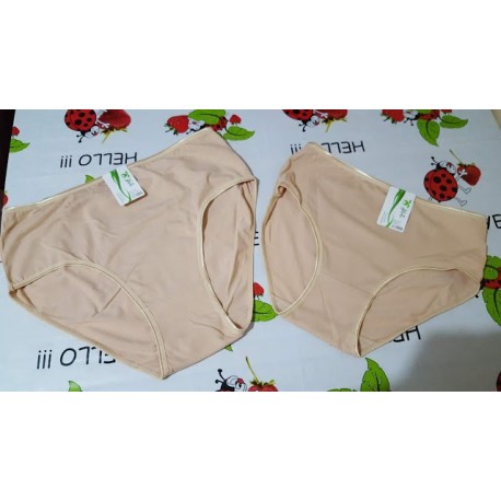 MUTANDA DONNA CURVY ANZIANI BEIGE MISURA XXL ALTA VITA IN COTONE